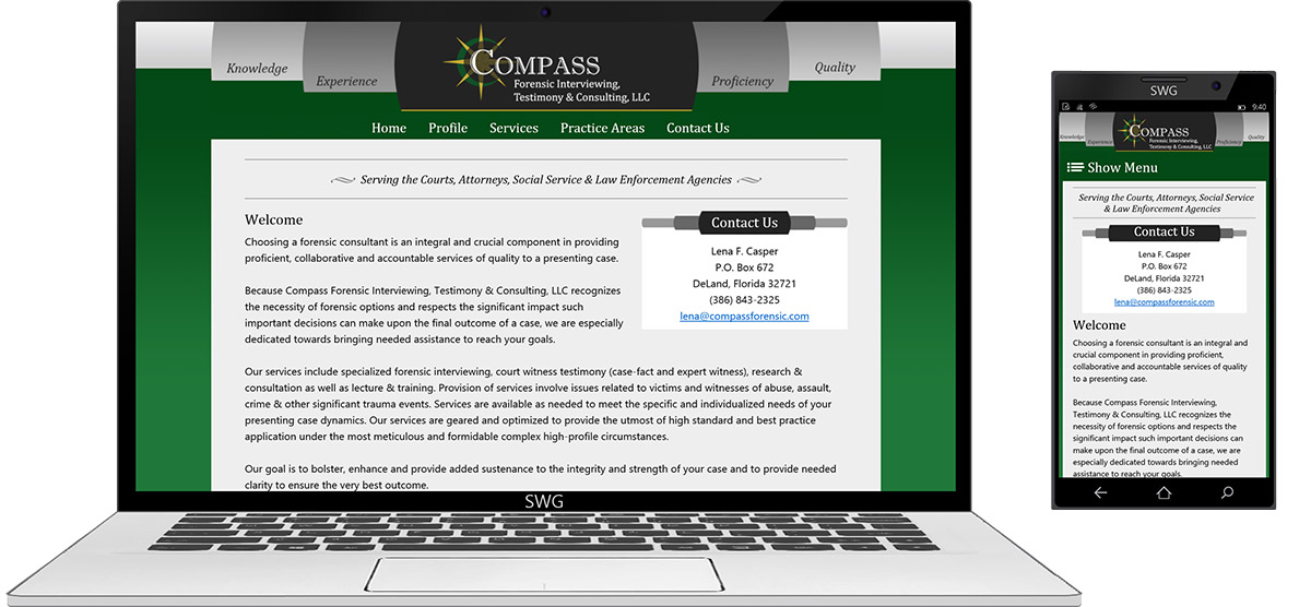 Compass Forensic Website Design
